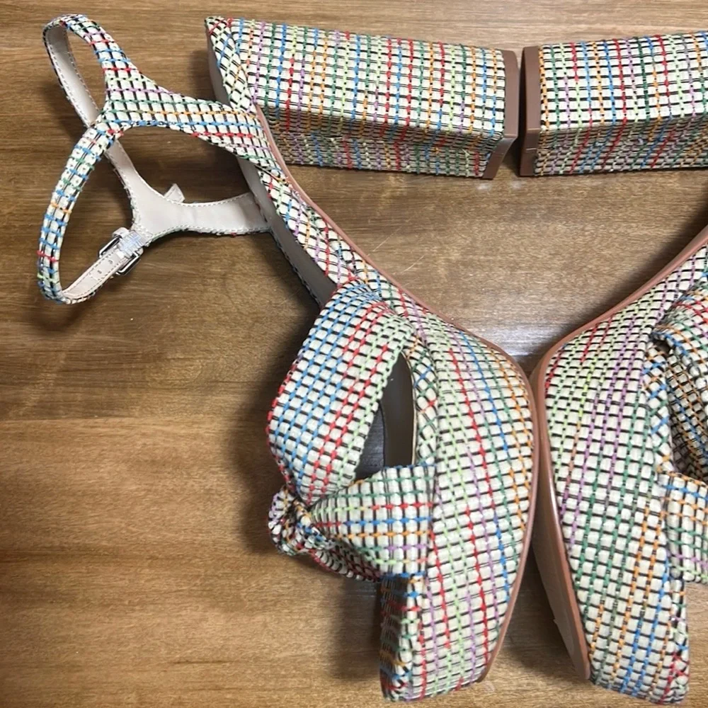 Marc Fisher Woven Block Heel Sandals